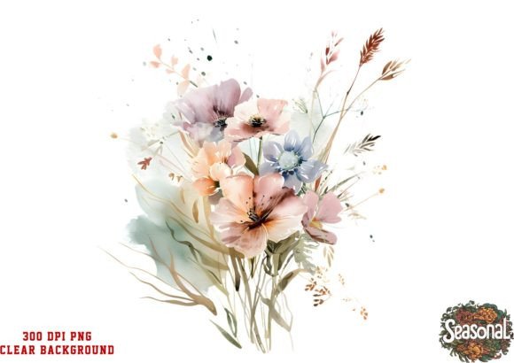 Download Watercolor Spring Wildflower Clipart - Wild Collection