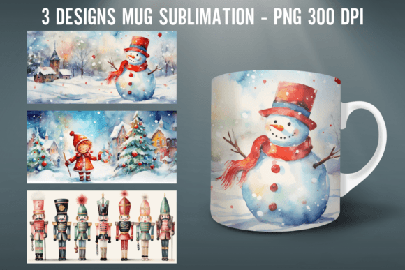Download Christmas Mug Wrap Sublimation Designs - Sublimation Collection