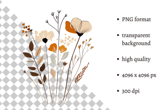 Download Watercolor Boho Wild Flowers Clipart - Wild Collection