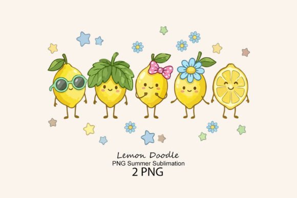 Download Lemon Doodle PNG Summer Sublimation - Sublimation Collection