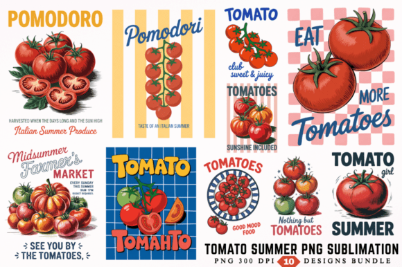 Download Tomato Summer Sublimation Designs Bundle - Sublimation Collection