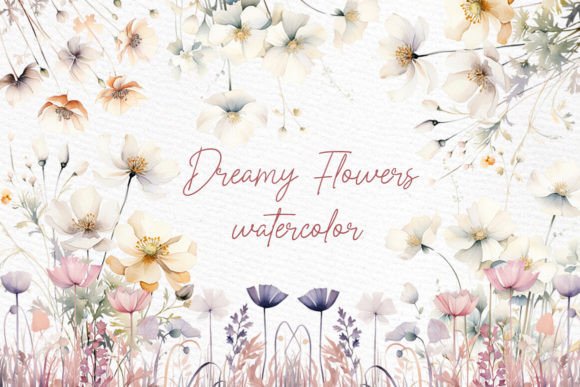 Download Watercolor White Wild Flowers Clipart - Wild Collection