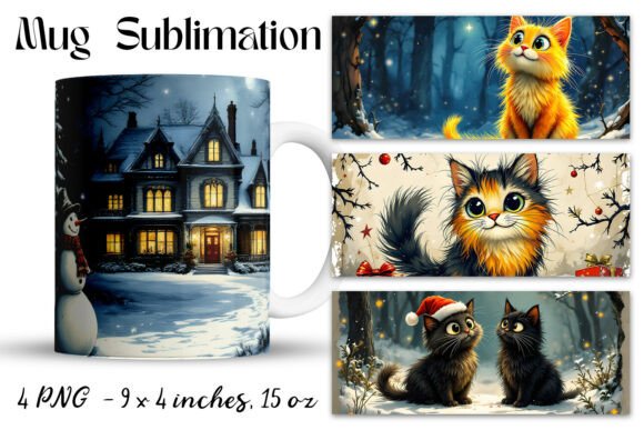 Download Christmas Mug Wrap Sublimation PNG - Sublimation Collection