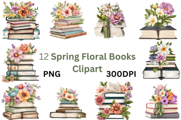 Download Pastel Spring Floral Books Sublimation - Sublimation Collection