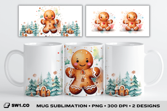 Download Gingerbread Christmas Mug Sublimation - Sublimation Collection