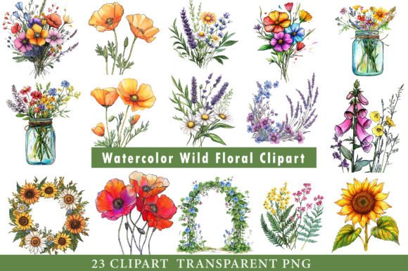 Download Watercolor Wild Floral Clipart - Wild Collection