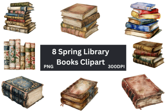 Download Spring Library Books Sublimation Clipart - Sublimation Collection
