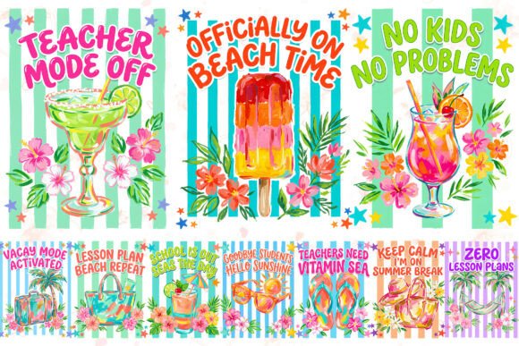 Download Teacher Summer Sublimation PNG Bundle - Sublimation Collection