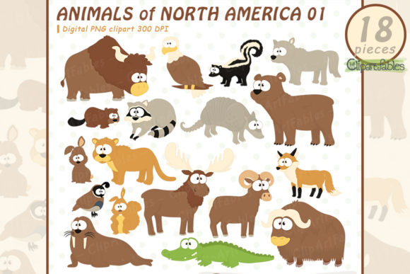 Download Cute Animals, USA Wildlife Clipart - Wild Collection