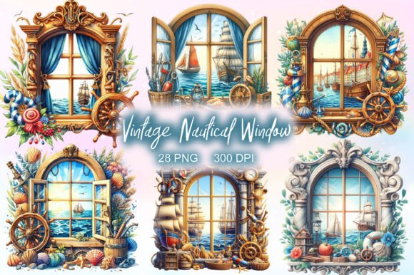 Download Vintage Nautical Window Sublimation - Sublimation Collection