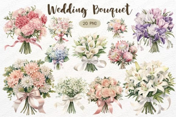 Download Wedding Bouquet Watercolor Sublimation - Sublimation Collection