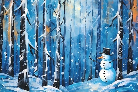 Download Snowman Winter Illustration - Winter illustration Collection
