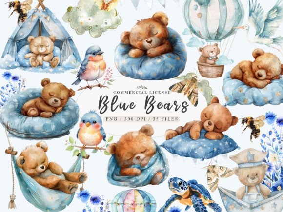 Download Baby Boy Clipart, Blue Teddy Bear Clipar - Premium Resources