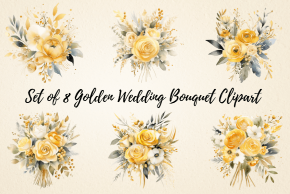 Download Golden Wedding Bouquet Sublimation - Sublimation Collection