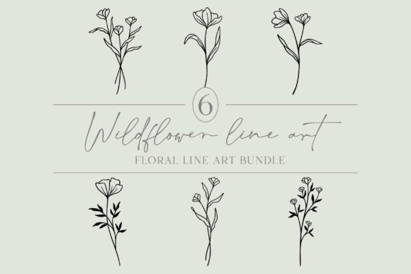 Download Wildflower Bundle | Floral Line Artwork - Wild Collection