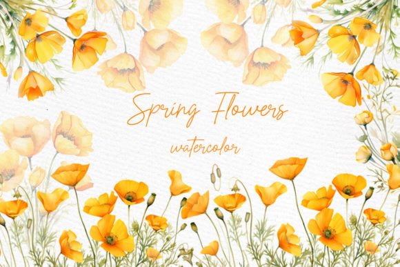 Download Wild Floral Clipart Orange Flowers - Wild Collection