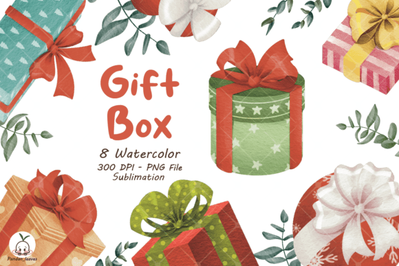 Download Watercolor Gift Box PNG Sublimation - Sublimation Collection
