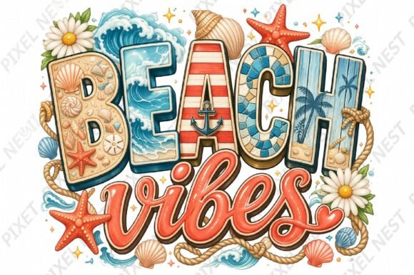 Download Beach Vibes Summer Sublimation PNG - Sublimation Collection