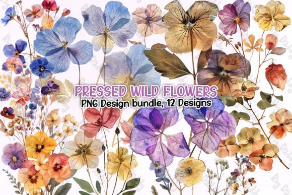 Download Pressed Wild Flowers Clipart PNG - Wild Collection