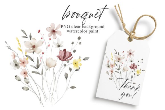 Download Watercolor Wild Flowers Clipart Bouquet. - Wild Collection