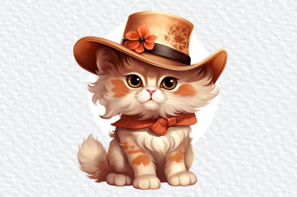 Download Cat Western Hat Clipart Sublimation - Sublimation Collection