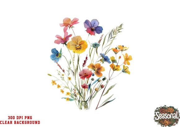 Download Watercolor Wildflower Clipart - Wild Collection