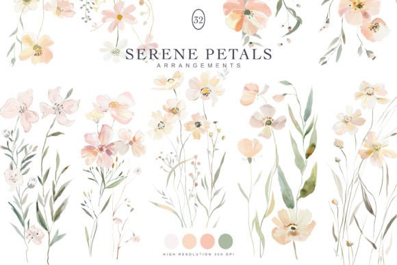 Download Watercolor Pastel Wild Flowers Clipart - Wild Collection