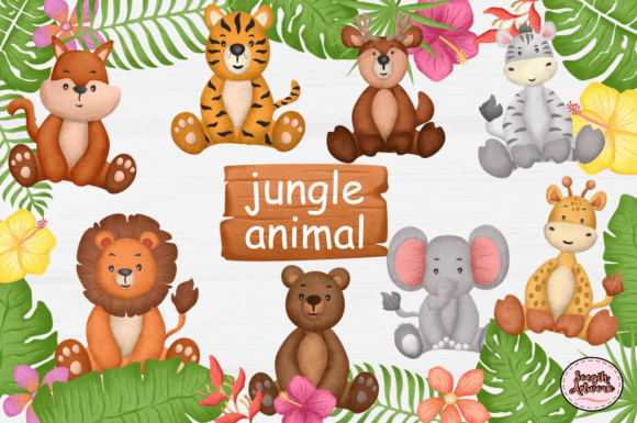 Download Watercolor Animal Jungle Clipart - Premium Resources